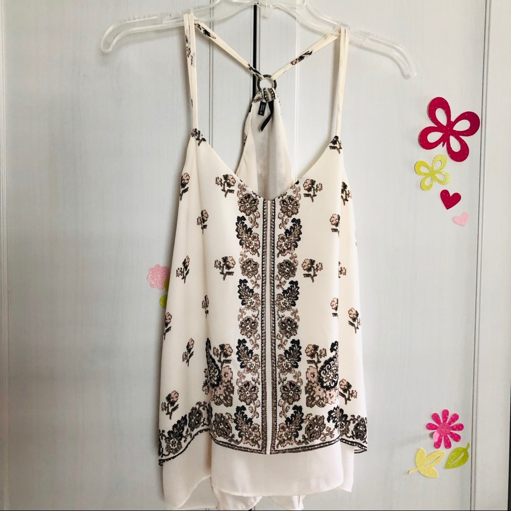 Maurices floral print double strap cami